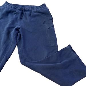 Nike Vintage Y2K Sweatpants Mens Large Baggy SILVER TAG Fleece Cargo Navy Blue